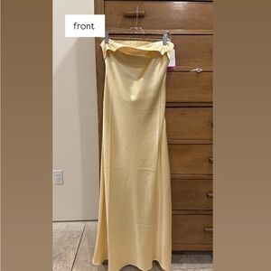 Yellow Strapless Gown